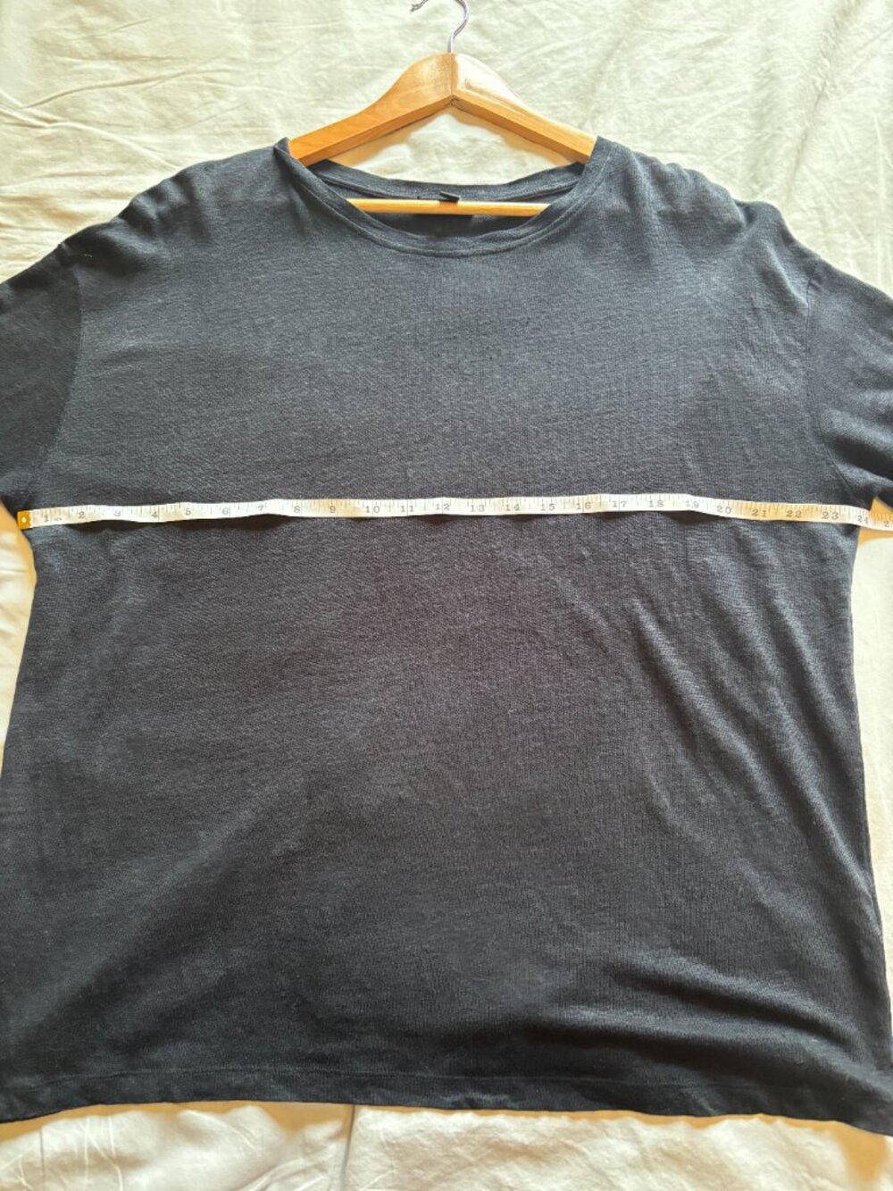 COS 100% Linen Lightweight 3/4 Sleeve Black Sweater - Size M - Picture 2 of 8